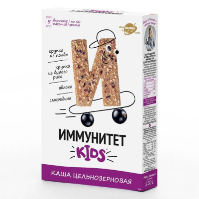 Каша зерновая вар.пак. Иммунитет Kids 250 гр Образ жизни