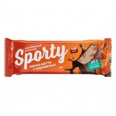 Протеиновый  батончик глазир.Sporty Панна-котта с карамелью 40 гр Спорти