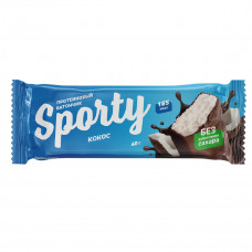 Протеиновый  батончик глазир.Sporty Кокос 40 гр Спорти