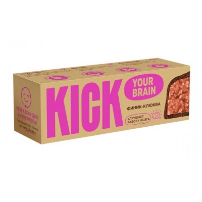 Батончик Финиковый с Клюквой в шоколаде 45 гр KICK
