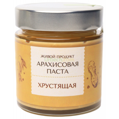 Паста Арахисовая хрустящая 225 гр Живой Продукт от Экомаркет "Овсянка"