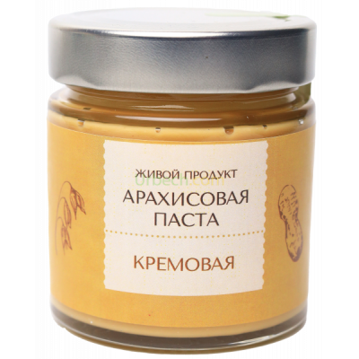 Паста Арахисовая кремовая 225 гр Живой Продукт от Экомаркет "Овсянка"