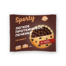 Печенье протеиновое легкое Sporty Тирамису 40 гр Спорти