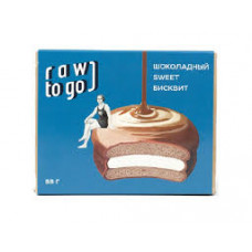 Бисквит шоколадный с ванильным суфле 55 гр RAW TO GO