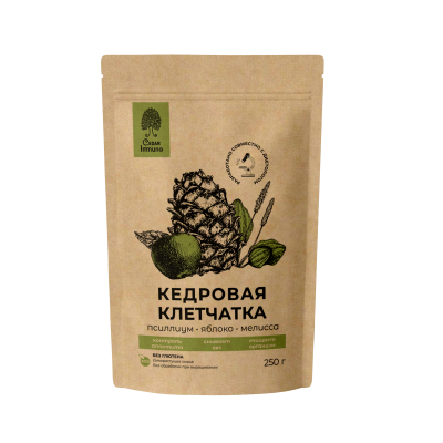 Кедровая клетчатка с псиллиумом и яблоком 250 гр Сибирский кедр
