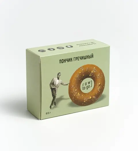 Пончик гречишный 65 гр RAW TO GO