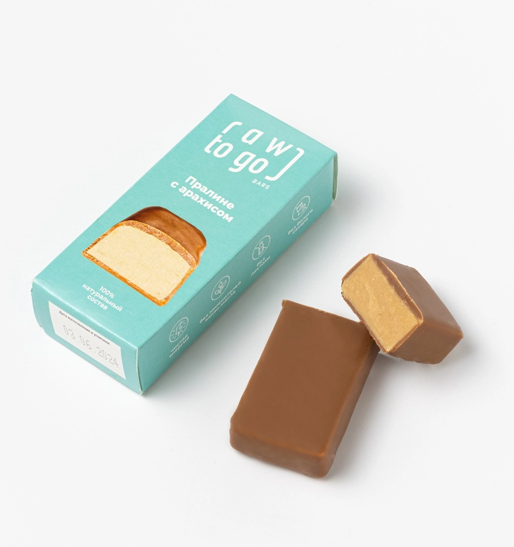 Пралине с Арахисом 45 гр RAW TO GO