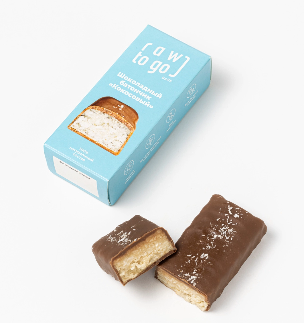 Батончик Кокосовый 45 гр RAW TO GO