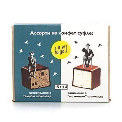 Ассорти конфет суфле 60 гр RAW TO GO