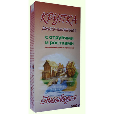 Крупка Ржано-Пшеничная с Отрубями и Ростками 500 гр  Беловодье  от Экомаркет "Овсянка"