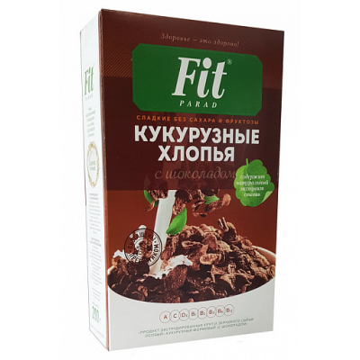 Кукурузные Хлопья с Шоколадом 200 гр ФитПарад  от Экомаркет "Овсянка"
